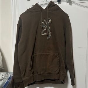 Browning Dark Brown Hoodie with Logo